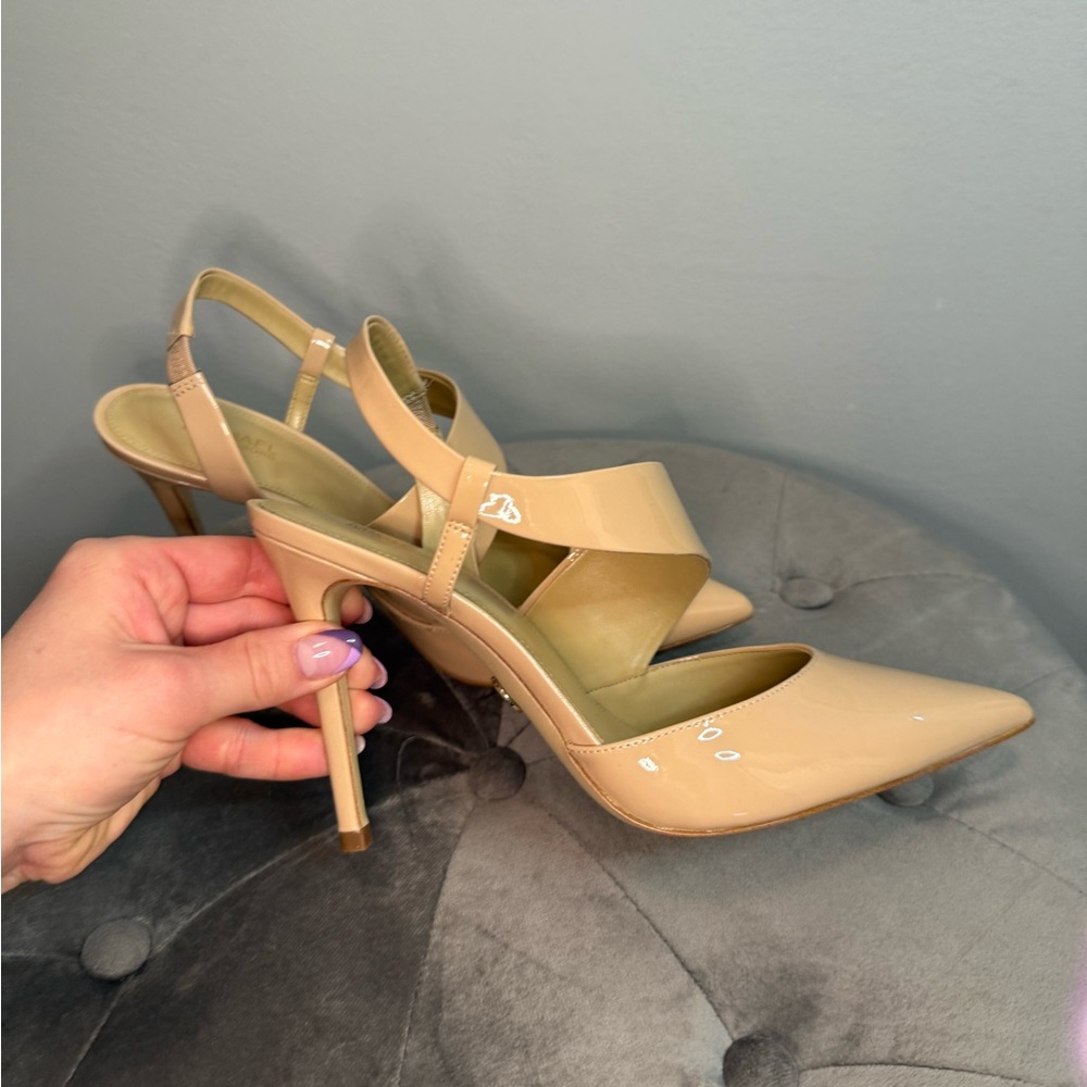 Michael Kors Nude Patent Leather Heels Size 8 Worn Once